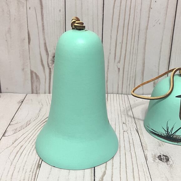 Lot of 3 Tesa Southwestern Ceramic Windbell Chimes Hand Painted Roadrunner - Picture 4 of 16